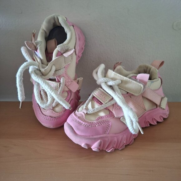 Kids' Unisex Pink Casual Running Sneakers - EU Size 27 (US Toddler 10) - Picture 6 of 6